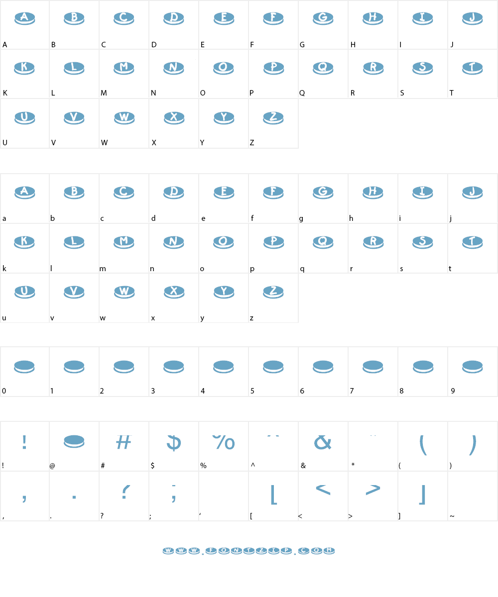 KR Dunkers Font Character